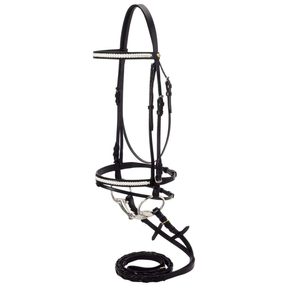 Silver Fox Snaffle Show Bridle