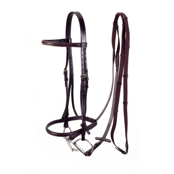 Silver Fox Raised Snaffle Bridle w/ Web Reins