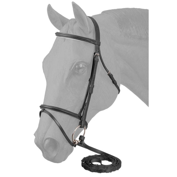 EquiRoyal Padded Flash Noseband Snaffle Bridle