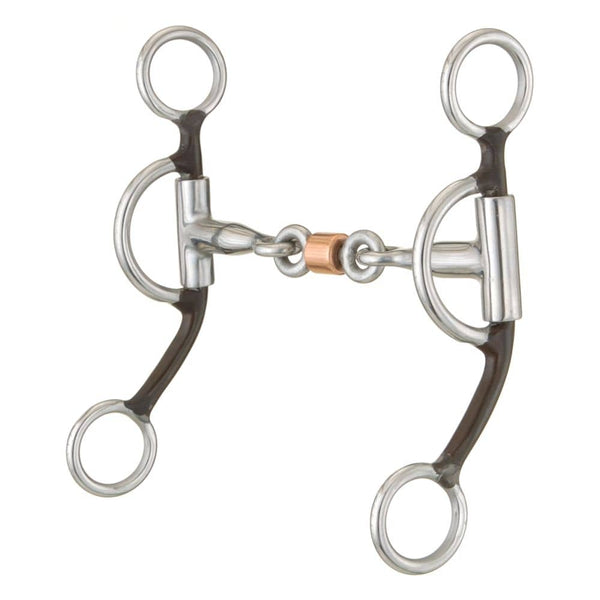 Kelly Silver Star 3 Piece Dogbone Roller Snaffle Bit