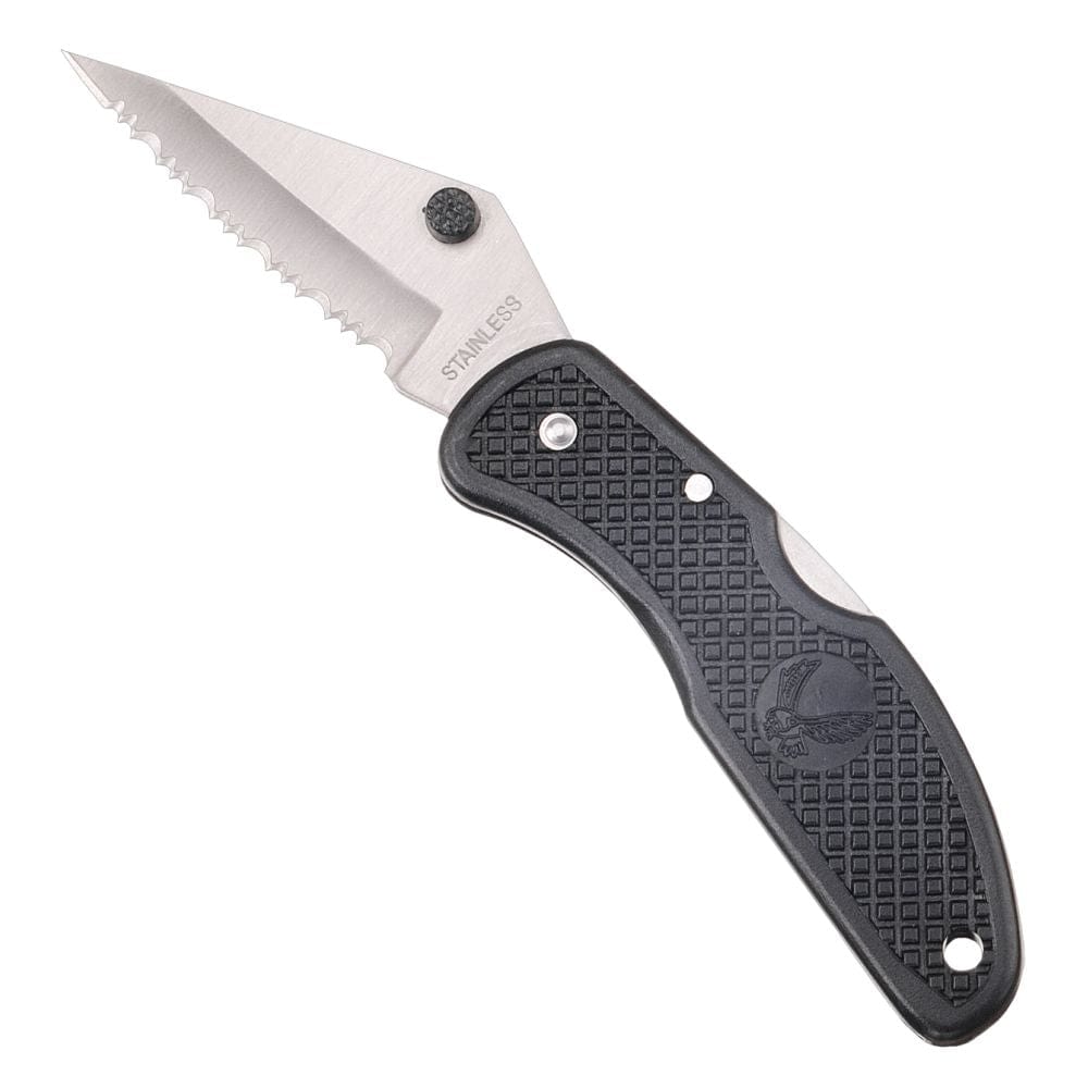 Tough-1 Serrated Blade Lockback Pocket Knife