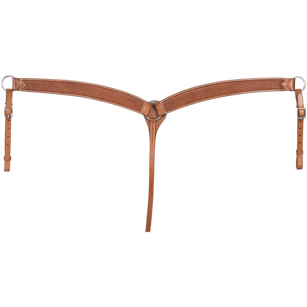 Basket Stamped Premium Cowhide Curved Breastcollar