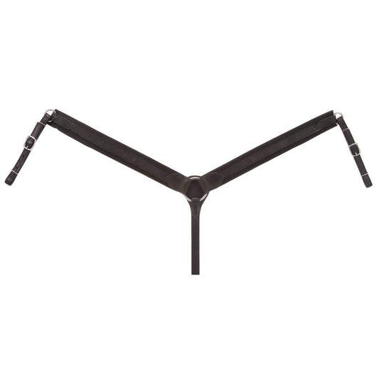 King Series Nylon Breastcollar w/Leather Overlay