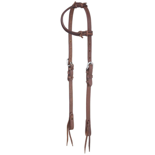 Harness Leather Single Ear Headstall w/Tie Ends