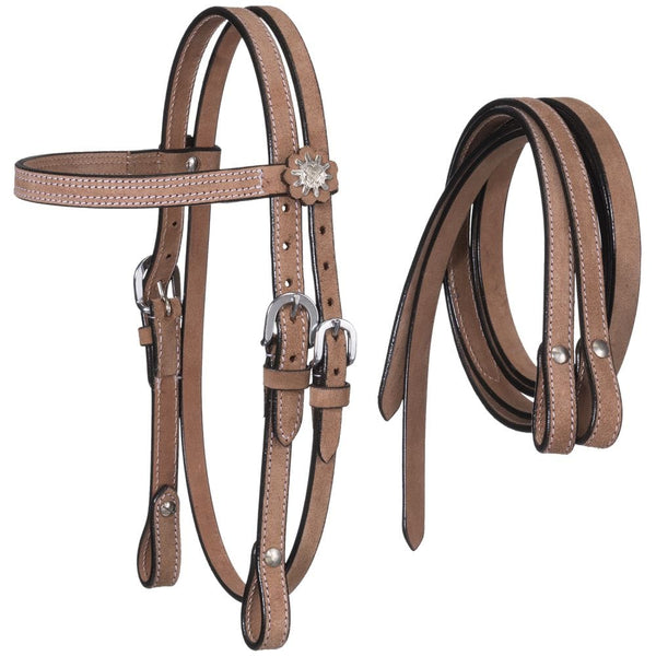 Mini Roughout Headstall with Reins