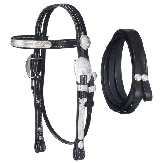 King Series® McCoy Mini Browband Headstall with Reins