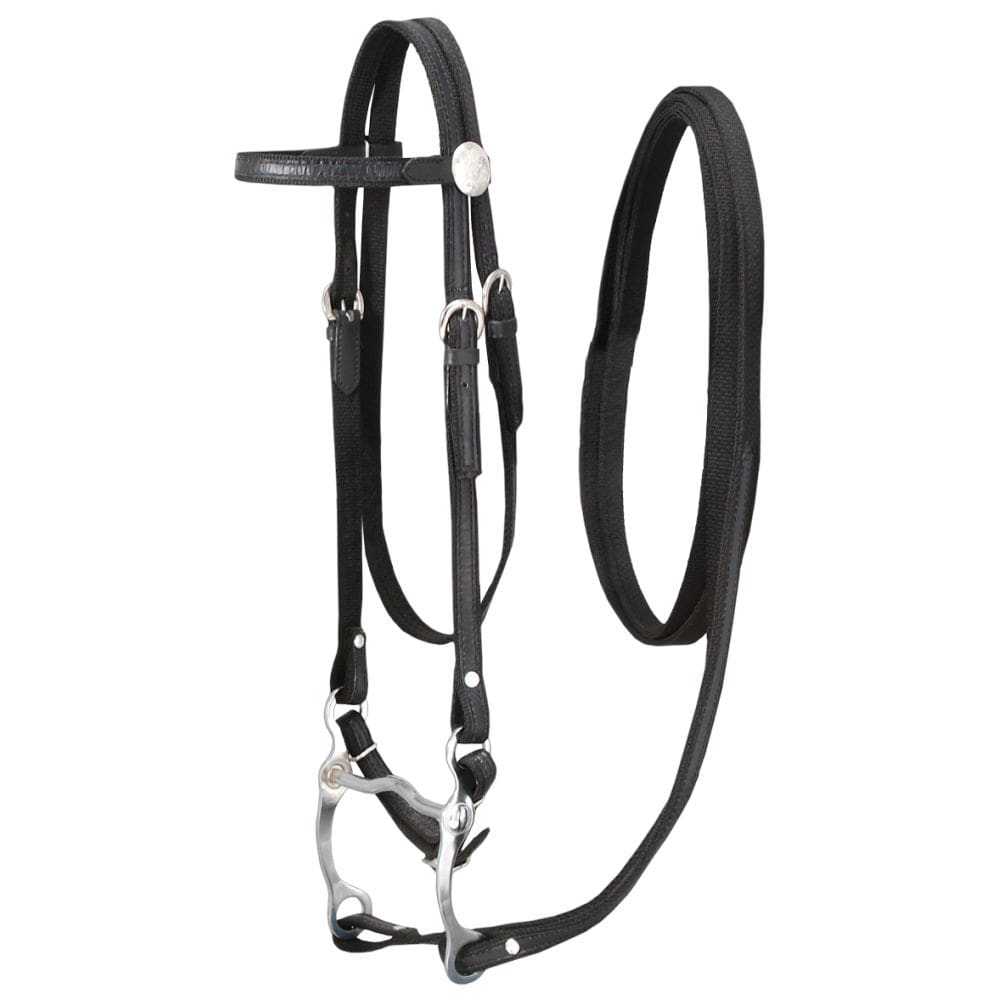 King Series® Nylon Browband Bridle with Leather Overlay