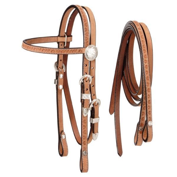 King Series® Pony Roughout Browband Headstall with Reins