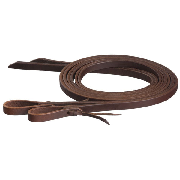 Tough1® Premium Harness Leather Split Reins with Waterloop Tie Ends