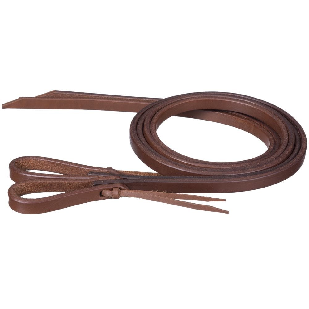 Tough1® Miniature Harness Leather Split Reins with Waterloop Tie Ends