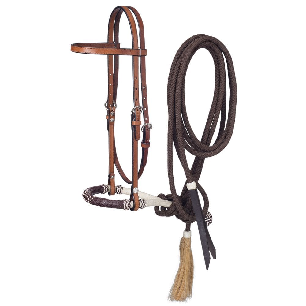 Royal King Brow band Headstall Bosal/Cotton Cord Mecate Set