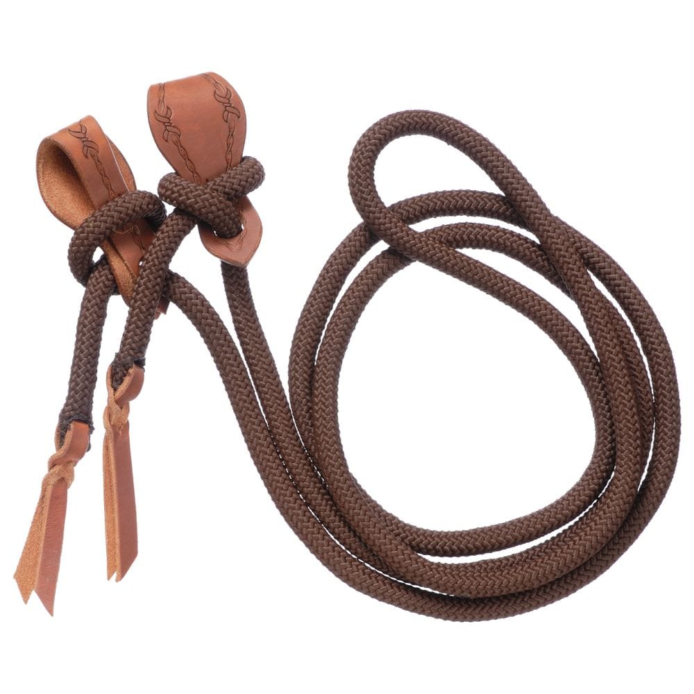 Tough-1 Cord Roping Reins with Slobber Straps