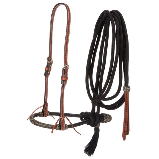 Tough-1 Basketweave Bosal Hanger, Bosal and Cord Mecate