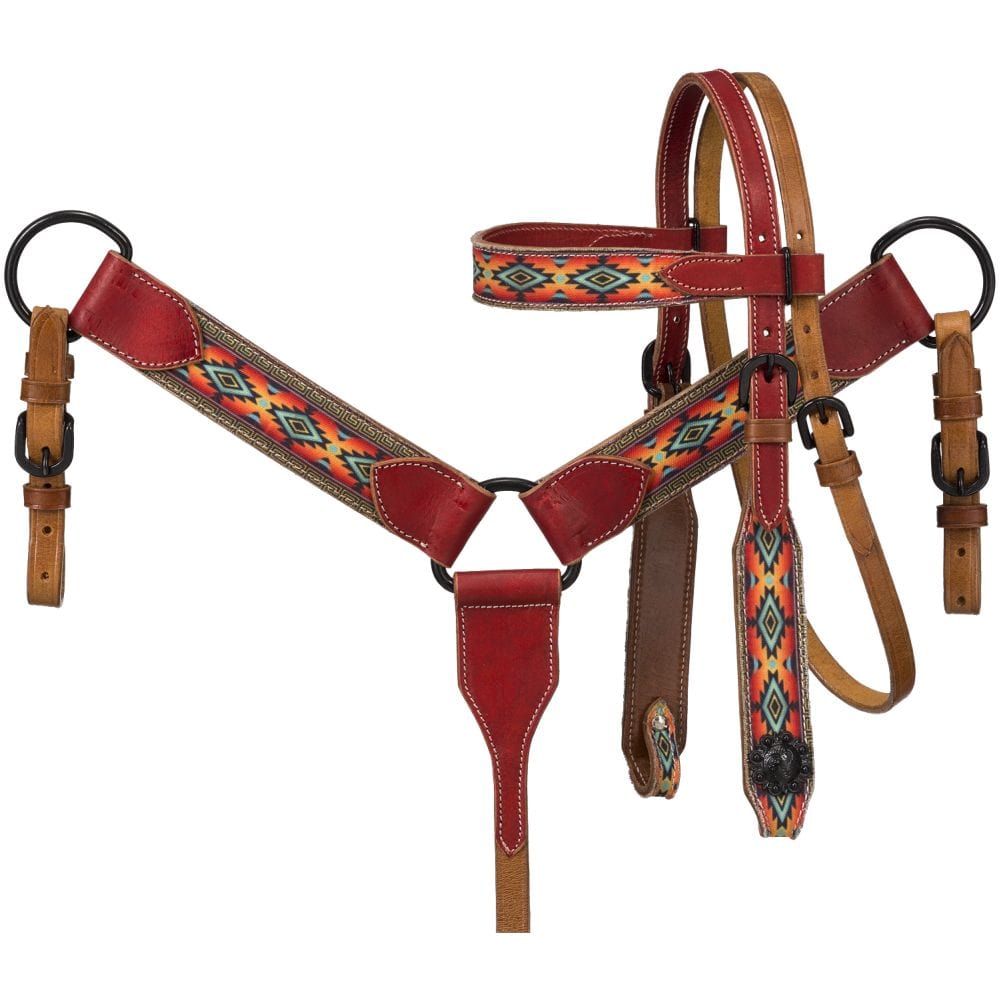 Miniature Printed Brow Headstall and Breastcollar Set