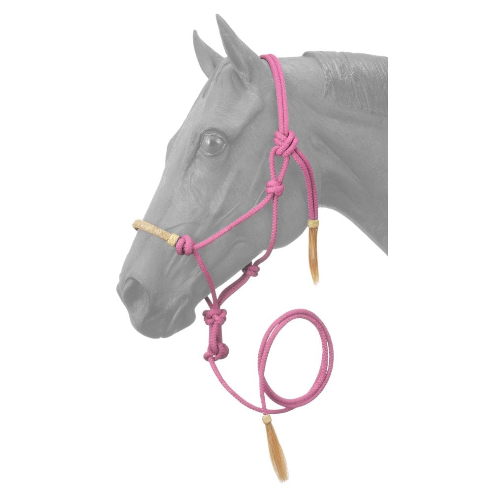 Tough1® Rawhide Noseband Rope Halter with Lead