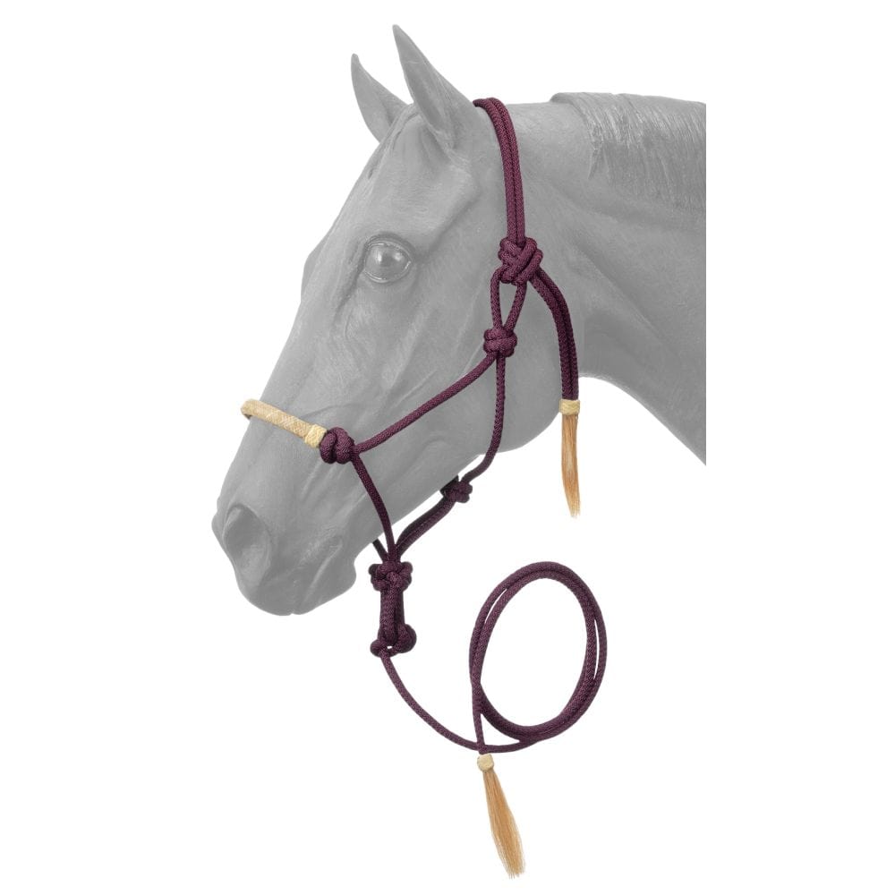 Tough1® Rawhide Noseband Rope Halter with Lead