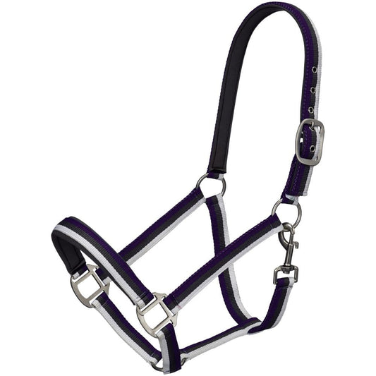 Tough1® Striped Nylon Halter with Padding