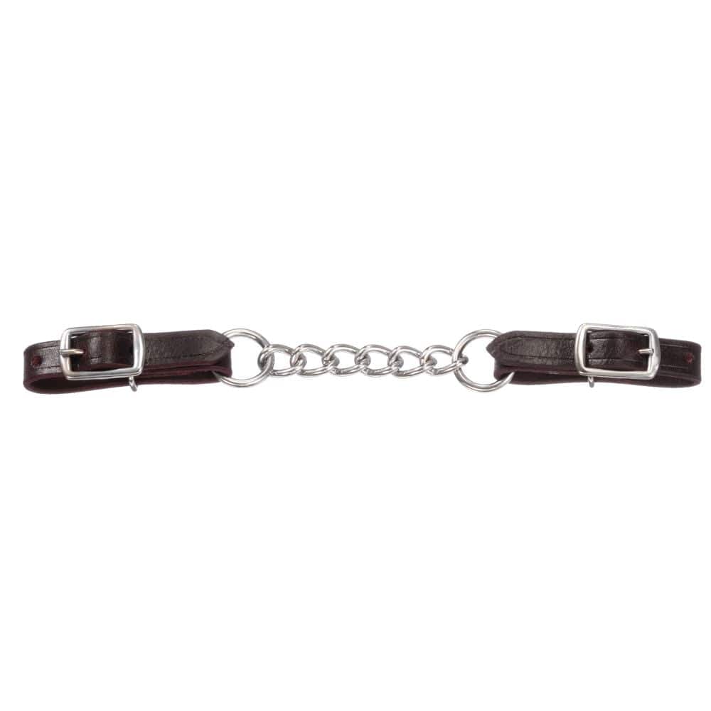 Royal King® Leather Curb Strap with Single Chain