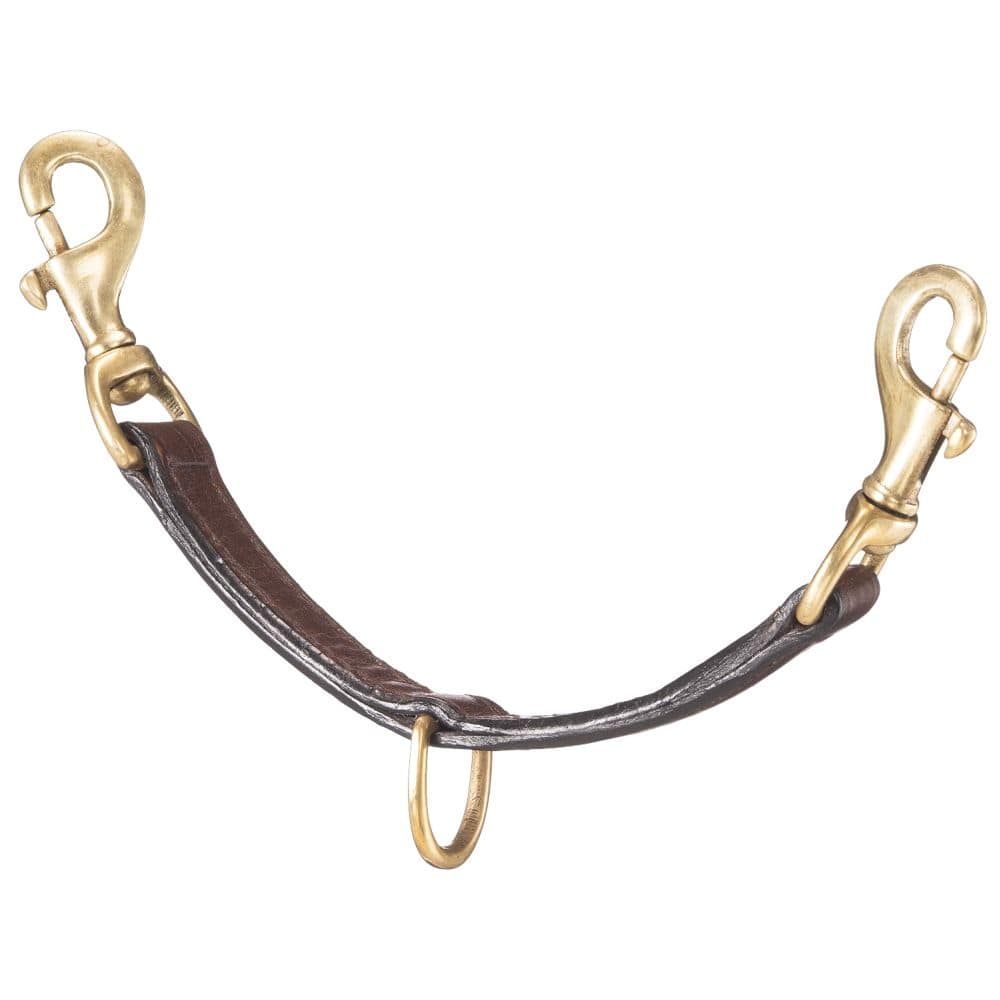 Tough1® Leather Lunging Strap with Brass Hardware