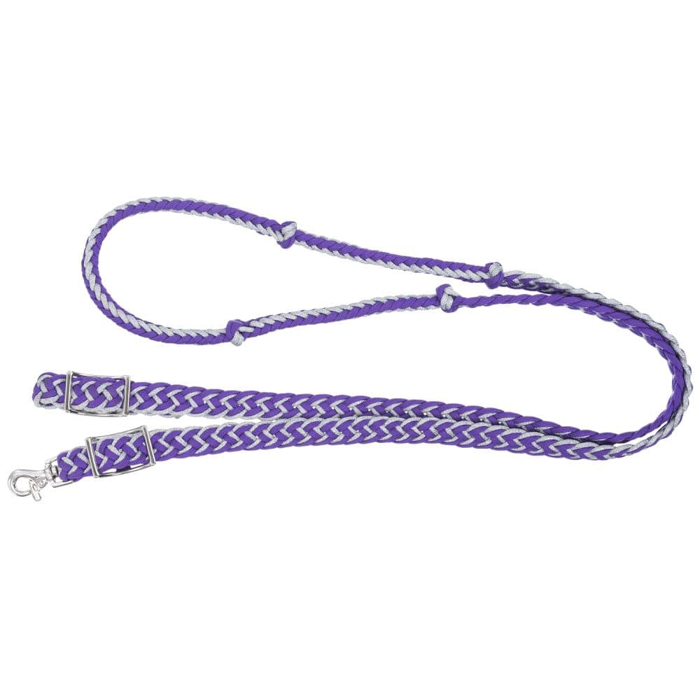 Tough1® Metallic Cord Knotted Roping Reins