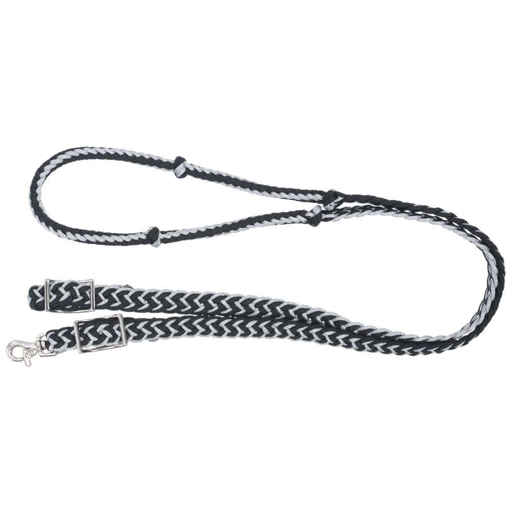 Tough1® Metallic Cord Knotted Roping Reins