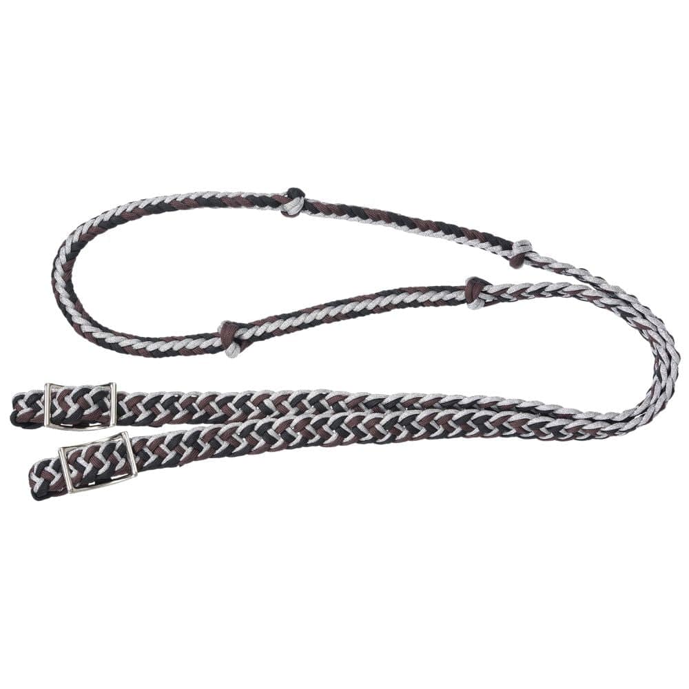 Tough1® Metallic Cord Knotted Roping Reins