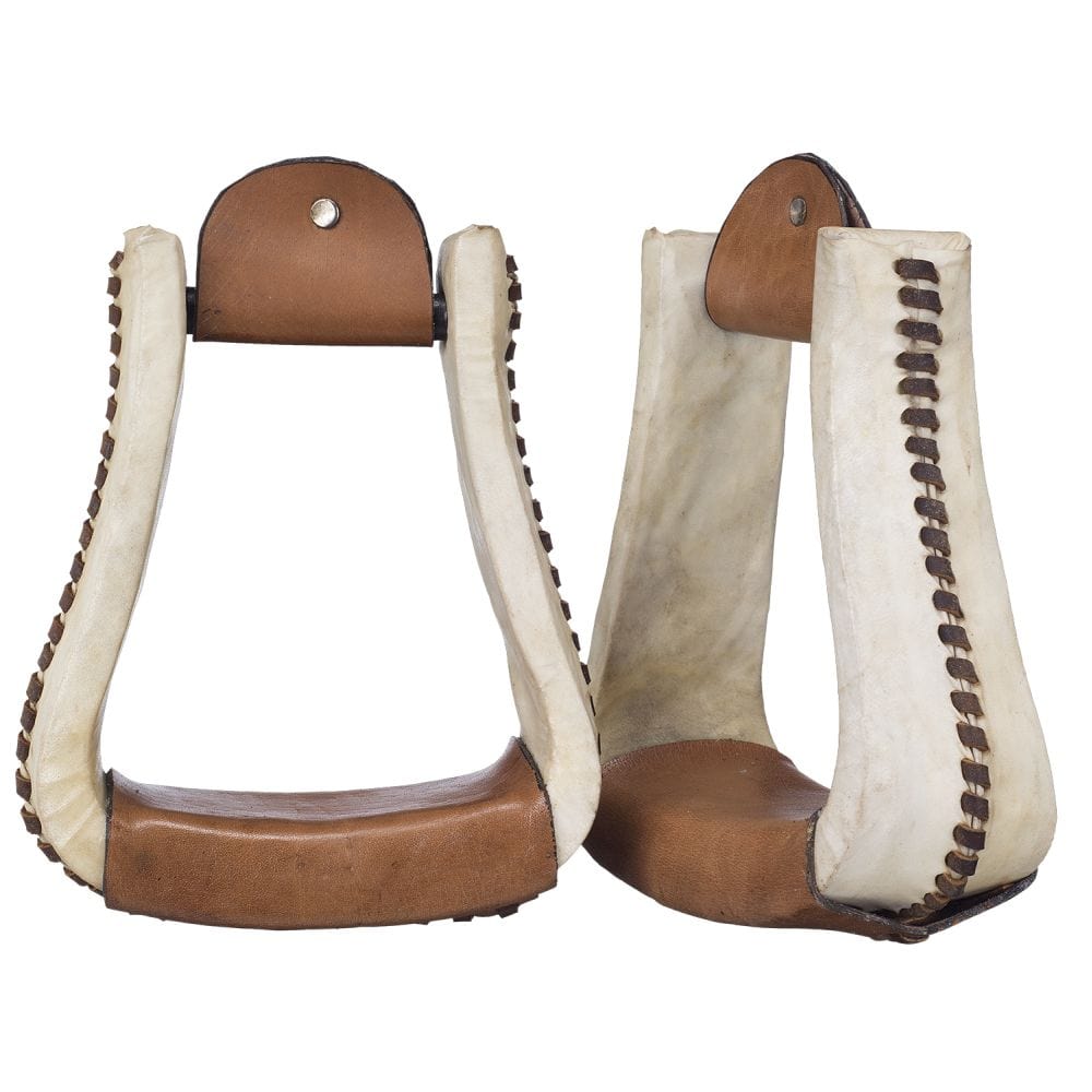 Royal King® Laced Rawhide Roper Stirrups