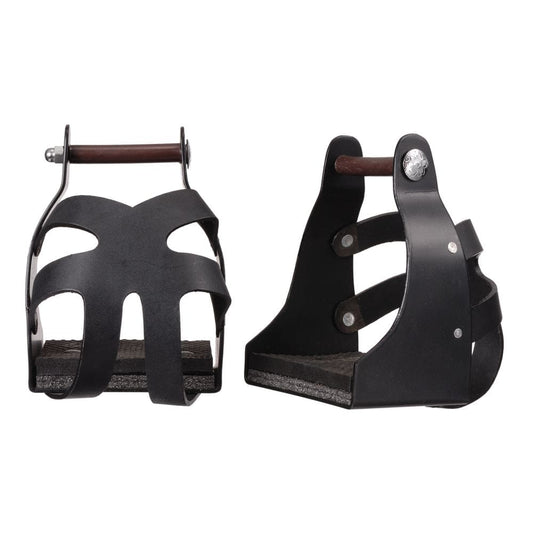 Tough1® Metal Endurance Stirrups with Leather Guard