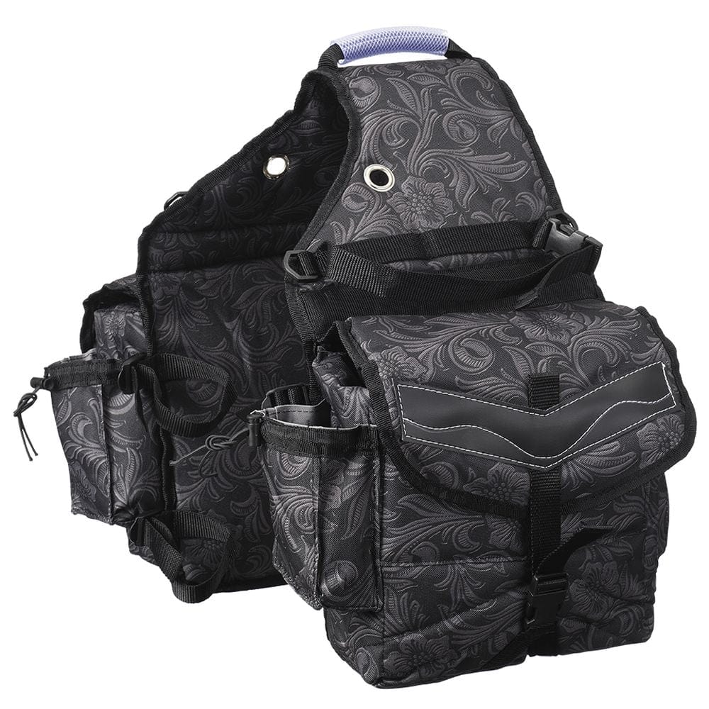 Tough-1 Multi-Pocket Insulated Nylon Saddle Bag in Prints