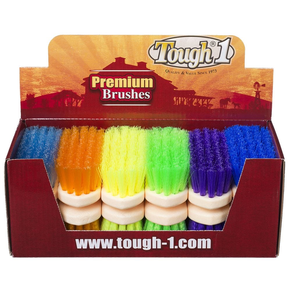 Tough1® 12-Pack Assorted Jr. Medium Bristle Brushes with Display Box