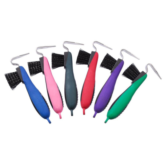 Tough1® Great Grips™ Hoof Pick with Brush - 6 Pack