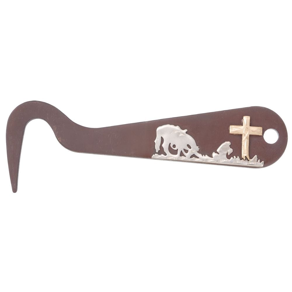 Tough1® Antique Brown Hoof Pick - Praying Cowboy