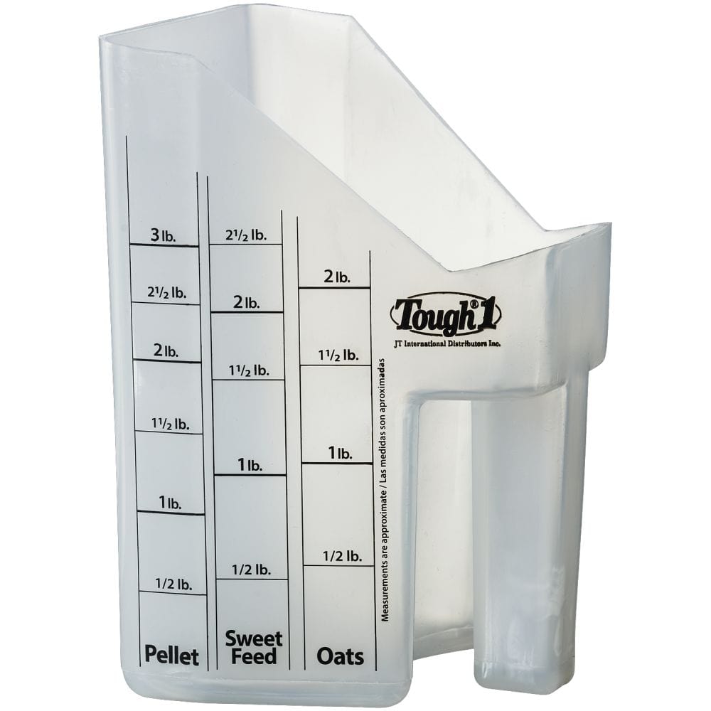 Tough1® Feed Scoop with Measurements