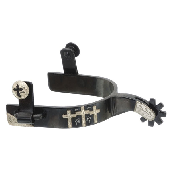 Tough1® Black Steel Triple Cross Spurs