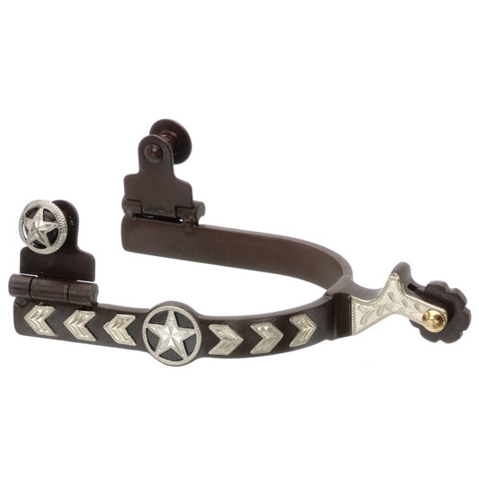 Tough1® Engraved Star and Arrow Spurs