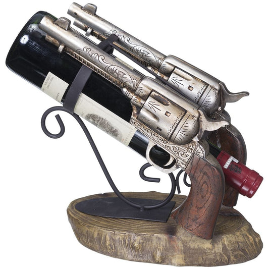 Double Pistol Wine Holder