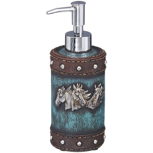 Horse Head and Blue Leather Soap Pump