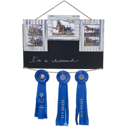 Three Frame Chalkboard/Ribbon Hanger Stall Sign