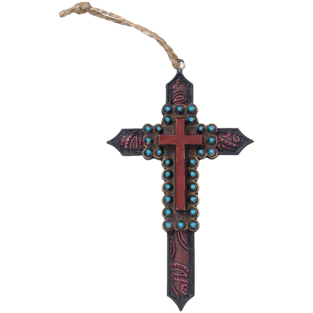 Paisley Cross with Turquoise Ornament