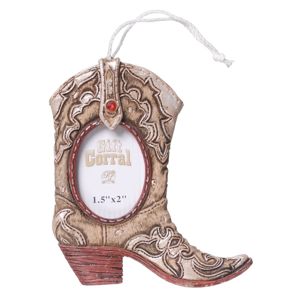 Cowboy Boot Frame Ornament