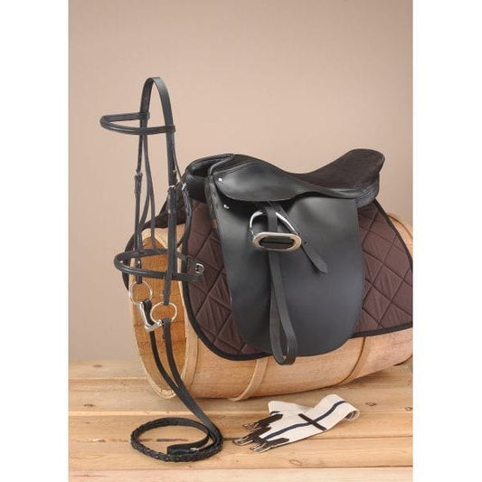 EquiRoyal Liberty Lane Fox Suede Seat Show Saddle Package