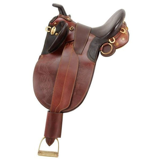 Australian Outrider Collection Stock Poley Saddle w/ Horn Wide Tree