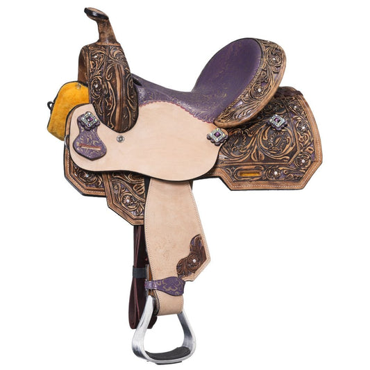 Silver Royal® Youth Sweet Pea Barrel Saddle